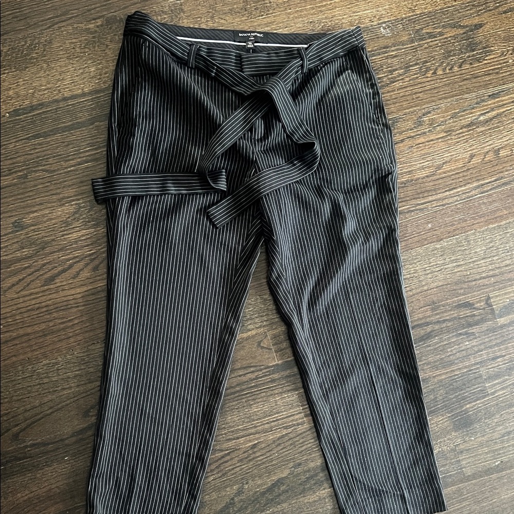 Banana Republic Black Pinstripe Pants